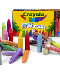 Crayola Sidewalk Chalk, Washable, Outdoor, Gifts for Kids, 64 Count
