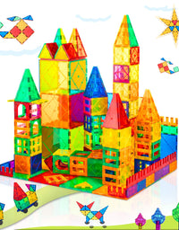 Magnet Toys for 3 Year Old Boys and Girls Magnetic Blocks Building Tiles STEM Learning Toys Montessori Toys for Toddlers Kids
