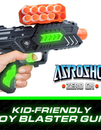 USA Toyz Astroshot Zero GX Glow in The Dark Shooting Games for Kids - Nerf Compatible Floating Ball Targets for Shooting with 1 Foam Blaster Toy Gun, 10 Floating Ball Targets, and 5 Flip Targets
