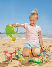 Girls Toys Age 3-6 Year Old Toddler Toys for Girls Gifts Flower Garden Building Toy Educational Activity Stem Toys(130 PCS)
