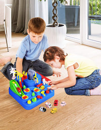 Yezi Car Adventure Toys, City Rescue Preschool Educational Toy Vehicle, Parent-Child Interactive Racing Kids Toy, Puzzle Car Race Tracks Parking Playsets for 3 4 5 6 7 8 Year Old Toddlers Boys Girls
