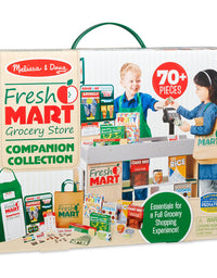 Melissa & Doug Fresh Mart Grocery Store Play Food and Role Play Companion Set (84 pcs)
