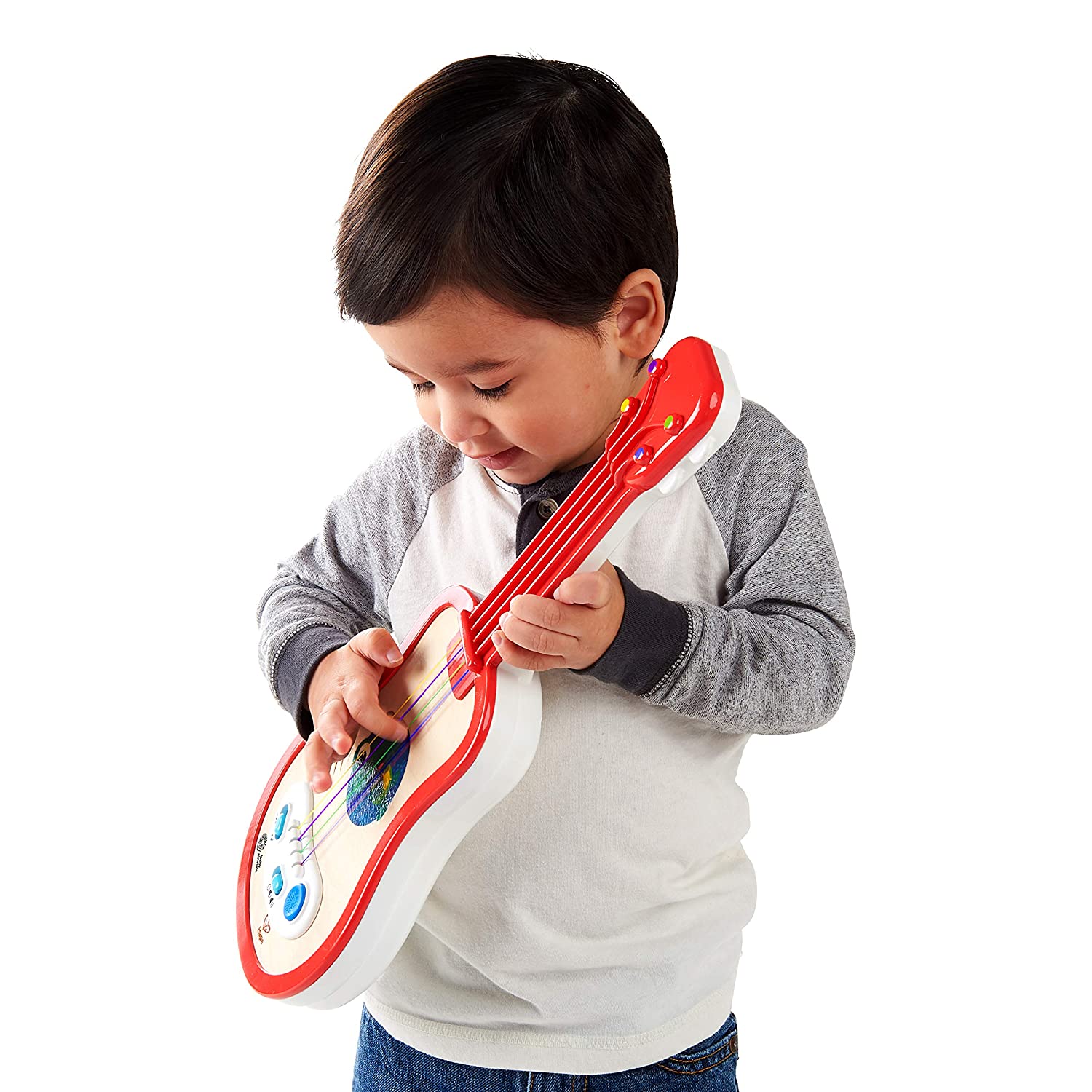 Baby Einstein Magic Touch Ukulele Wooden Musical Toy, Ages 12 months+, Red