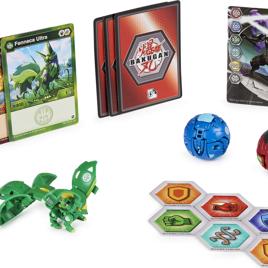 Bakugan Starter Pack 3-Pack, Fenneca Ultra, Geogan Rising Collectible Action Figures, Kids Toys for Boys