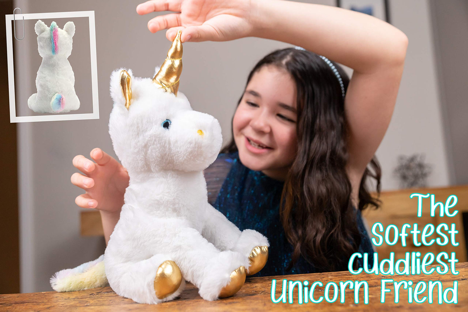 The Memory Building Company Unicorn Gifts for Girls in a Giant Surprise Box with a Unicorn Plush, Unicorn Coloring Book with Coloring Markers, Unicorn Necklace, and Unicorn Headband