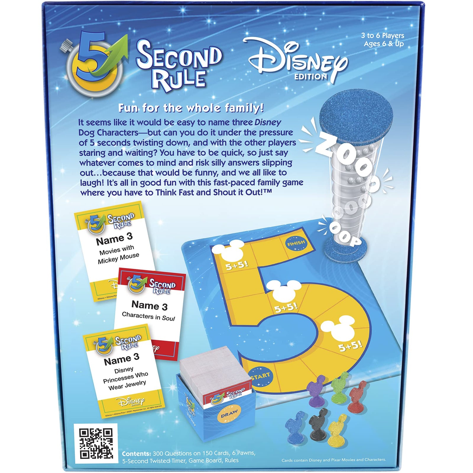 5 Second Rule Disney Edition — Fun Family Game About Your Favorite Disney Characters — Ages 6+