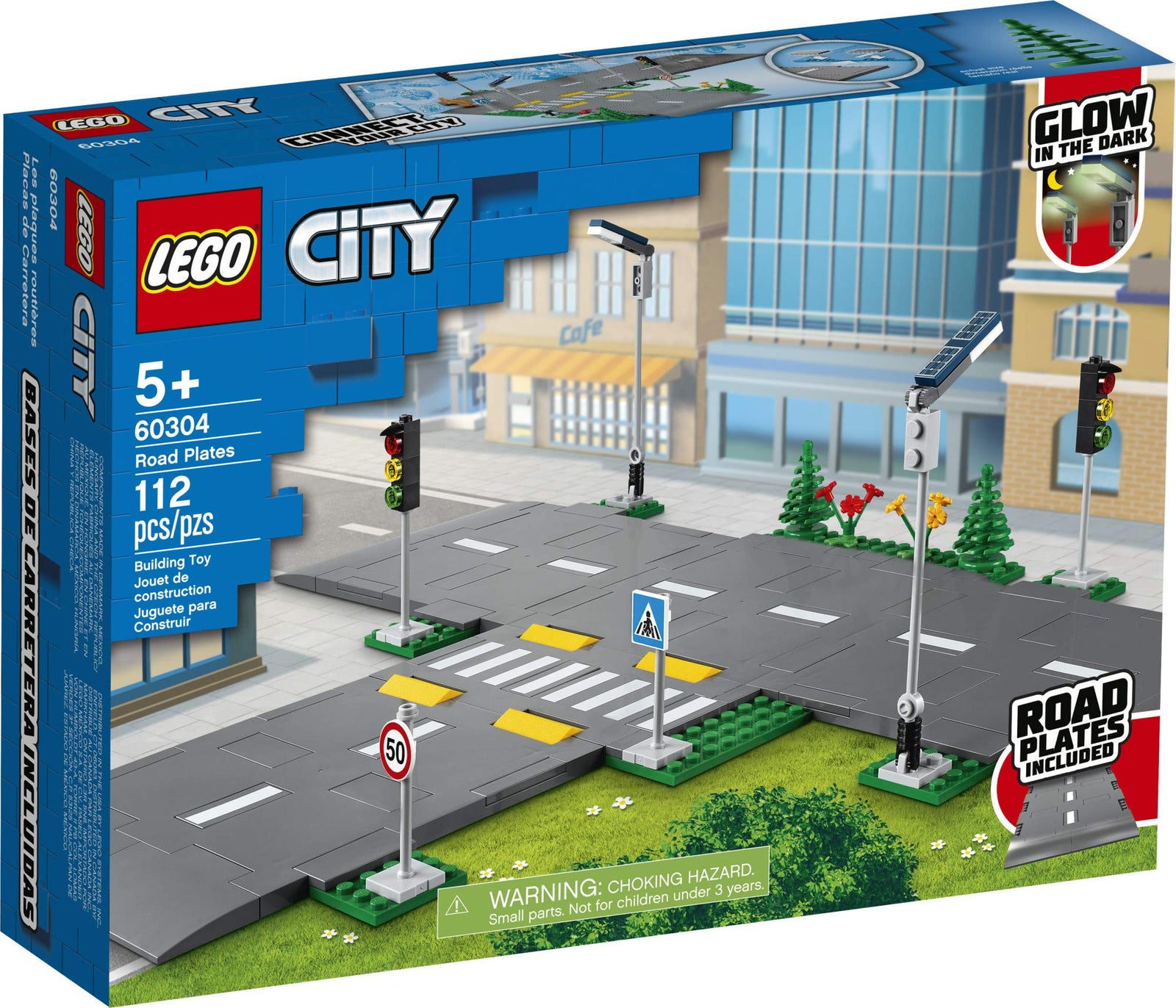 LEGO City Road Plates 60304 Building Kit; Cool Building Toy for Kids, New 2021 (112 Pieces)