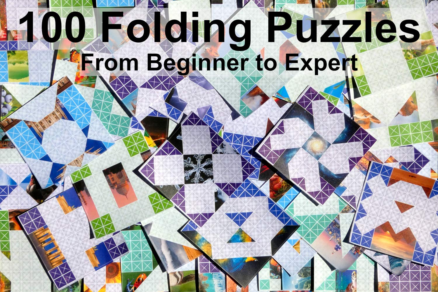 Foldology - The Origami Puzzle Game! Hands-On Brain Teasers for Tweens, Teens & Adults. Fold the Paper to Complete the Picture. 100 Challenges from Easy to Expert. Ages 10+