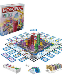 Monopoly Builder Board Game, Strategy Game, Family Game, Games for Kids, Fun Game to Play, Family Board Games, Ages 8 and up
