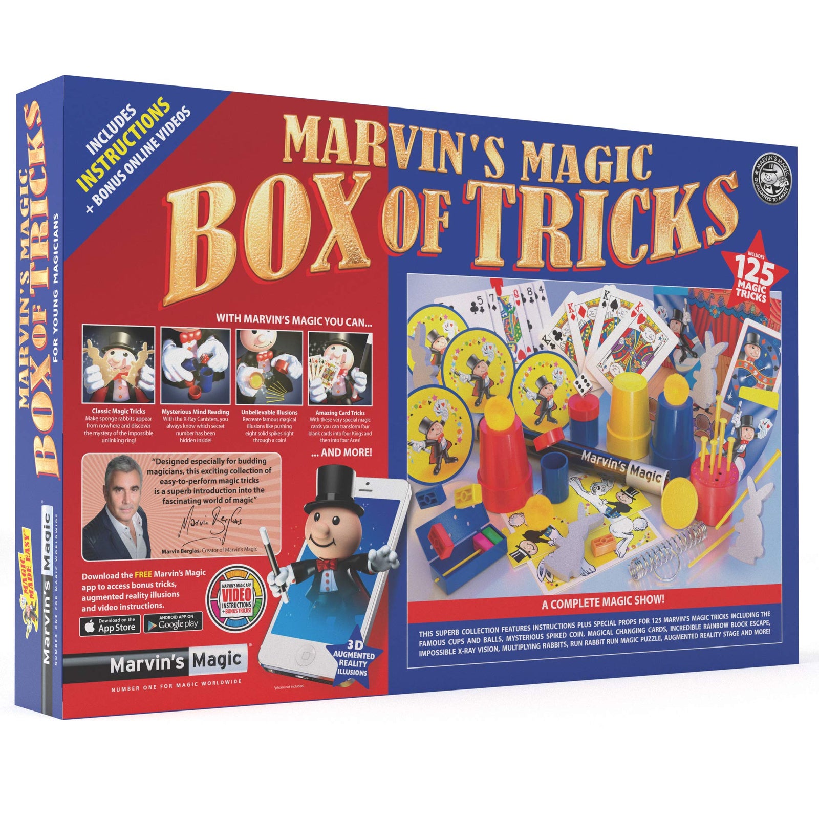 Marvin's Magic - 125 Amazing Magic Tricks for Children | Kids Magic Set | Magic Kit for Kids Including Magic Wand, Card Tricks + Much More | Suitable for Age 6+