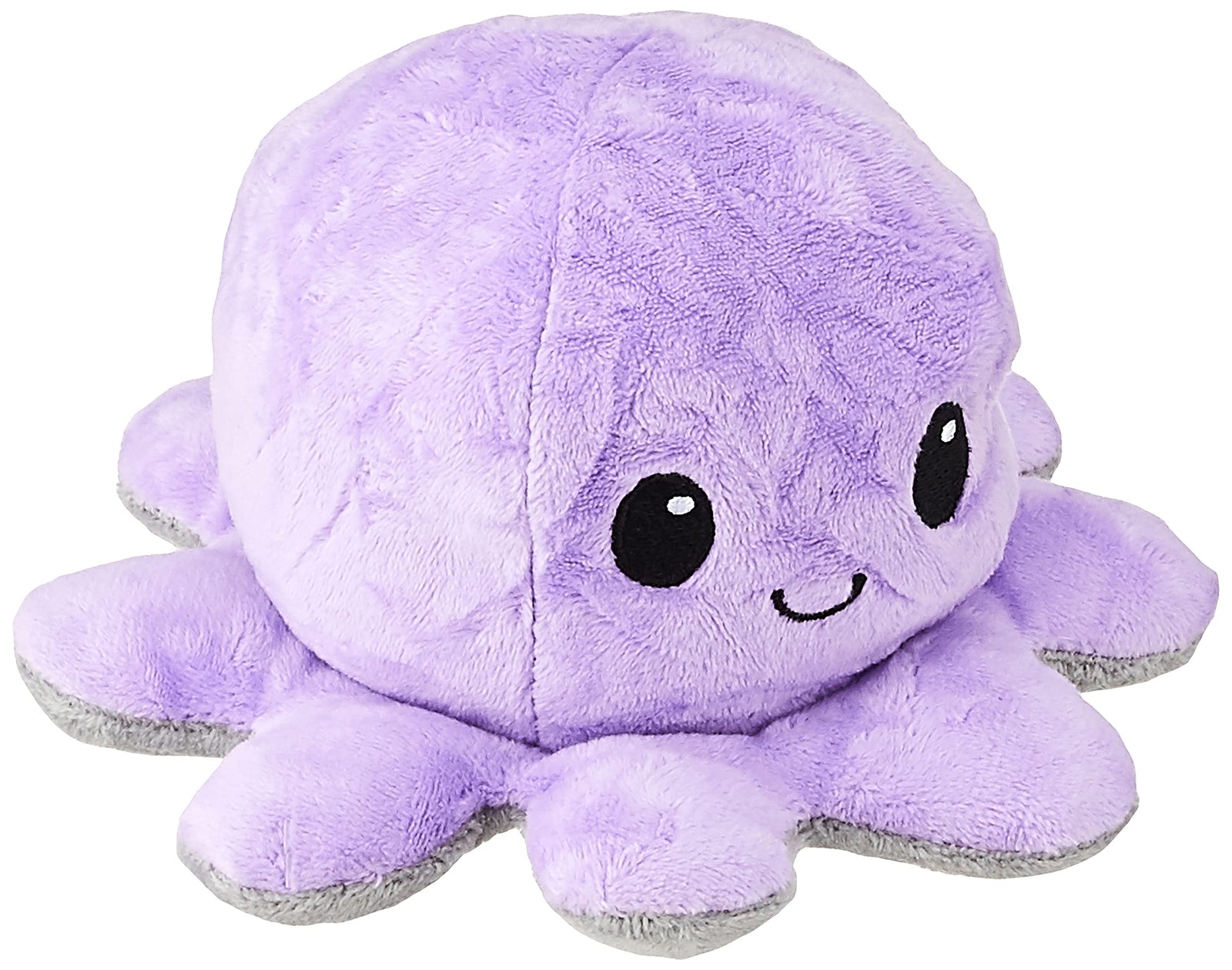 TeeTurtle | The Original Reversible Octopus Plushie | Patented Design | Light Pink + Light Blue | Happy + Angry | Show your mood without saying a word!