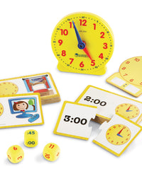 Learning Resources Time Activity Set, Homeschool, Back to School Activities, School Preparation Toys, Analog Clock, Tactile Learning, 41 Pieces, Ages 5+
