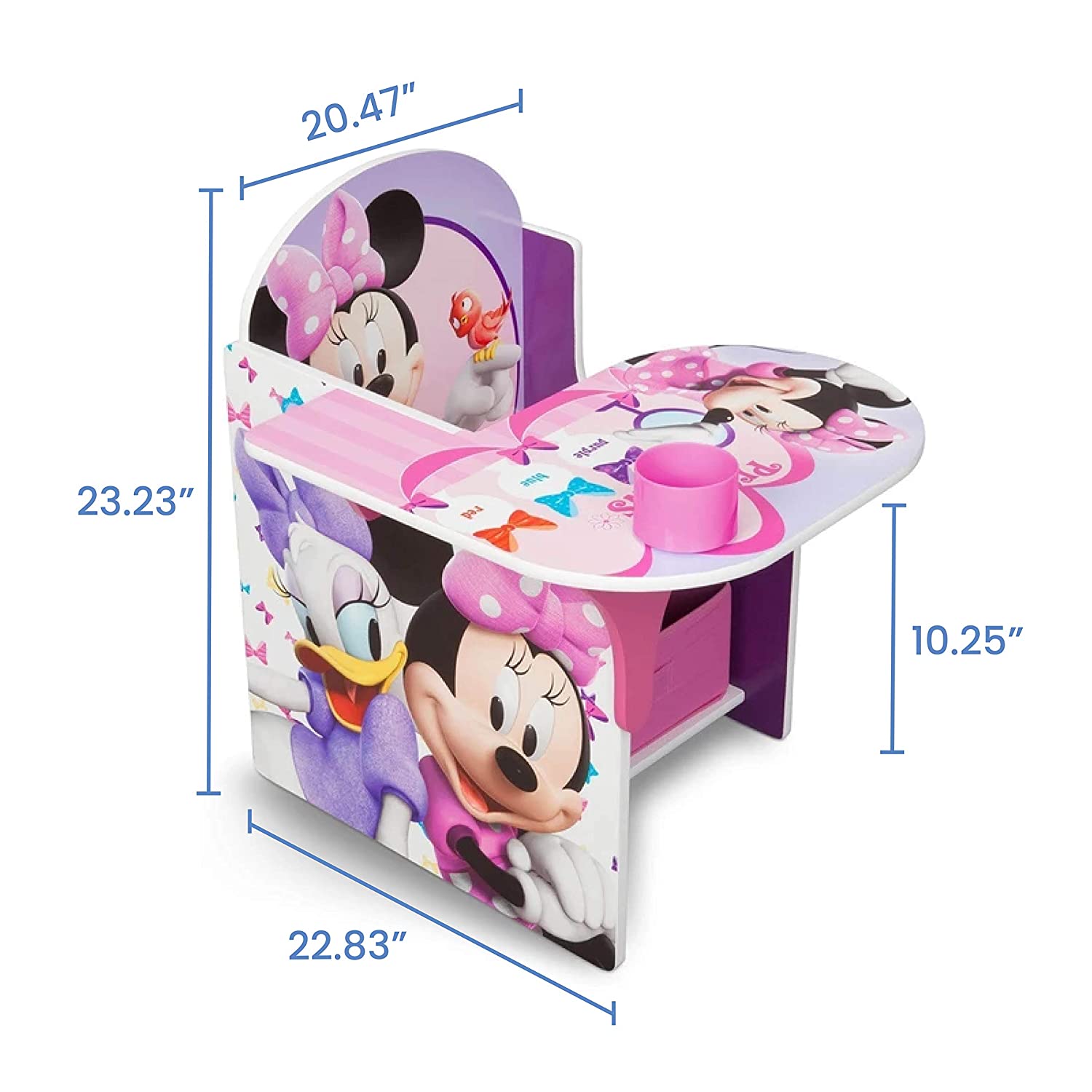 Delta Children Chair Desk With Stroage Bin, Disney Minnie Mouse