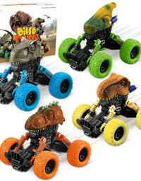 Dinosaur Toys for Kids 3-5 Boys Toddler Toys Monster Trucks Dino Toy Pull Back Cars, Christmas Birthday Gifts for Kids 2 3 4 5 6 Years Old Boys Girls
