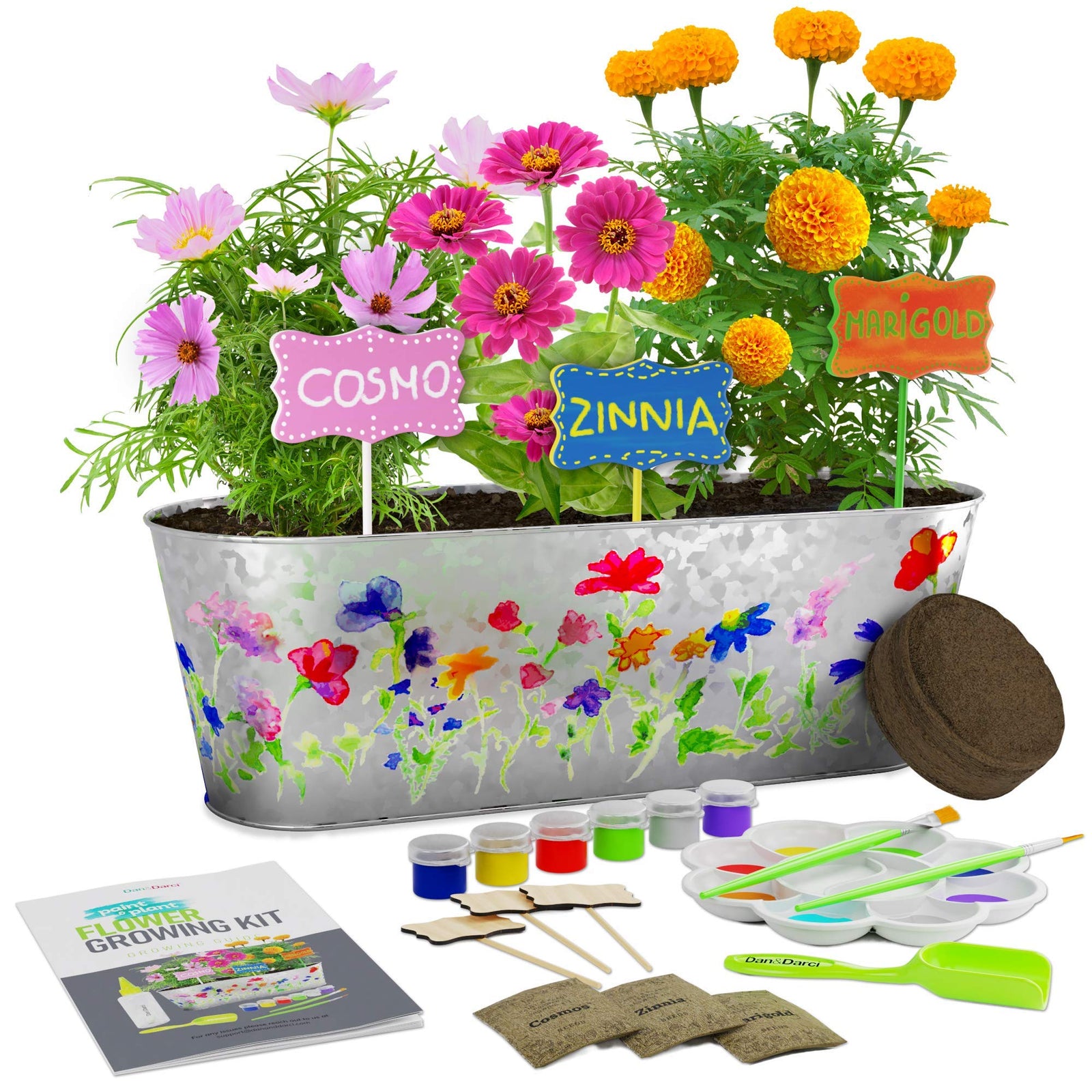 Paint & Plant Flower Growing Kit for Kids - Best Birthday Crafts Gifts for Girls & Boys Age 4, 5, 6, 7, 8-12 Year Old Girl Christmas Gift - Childrens Gardening Kits, Art Projects Toys for Ages 4-12