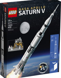 LEGO Ideas NASA Apollo Saturn V 92176 Outer Space Model Rocket for Kids and Adults, Science Building Kit (1969 Pieces)
