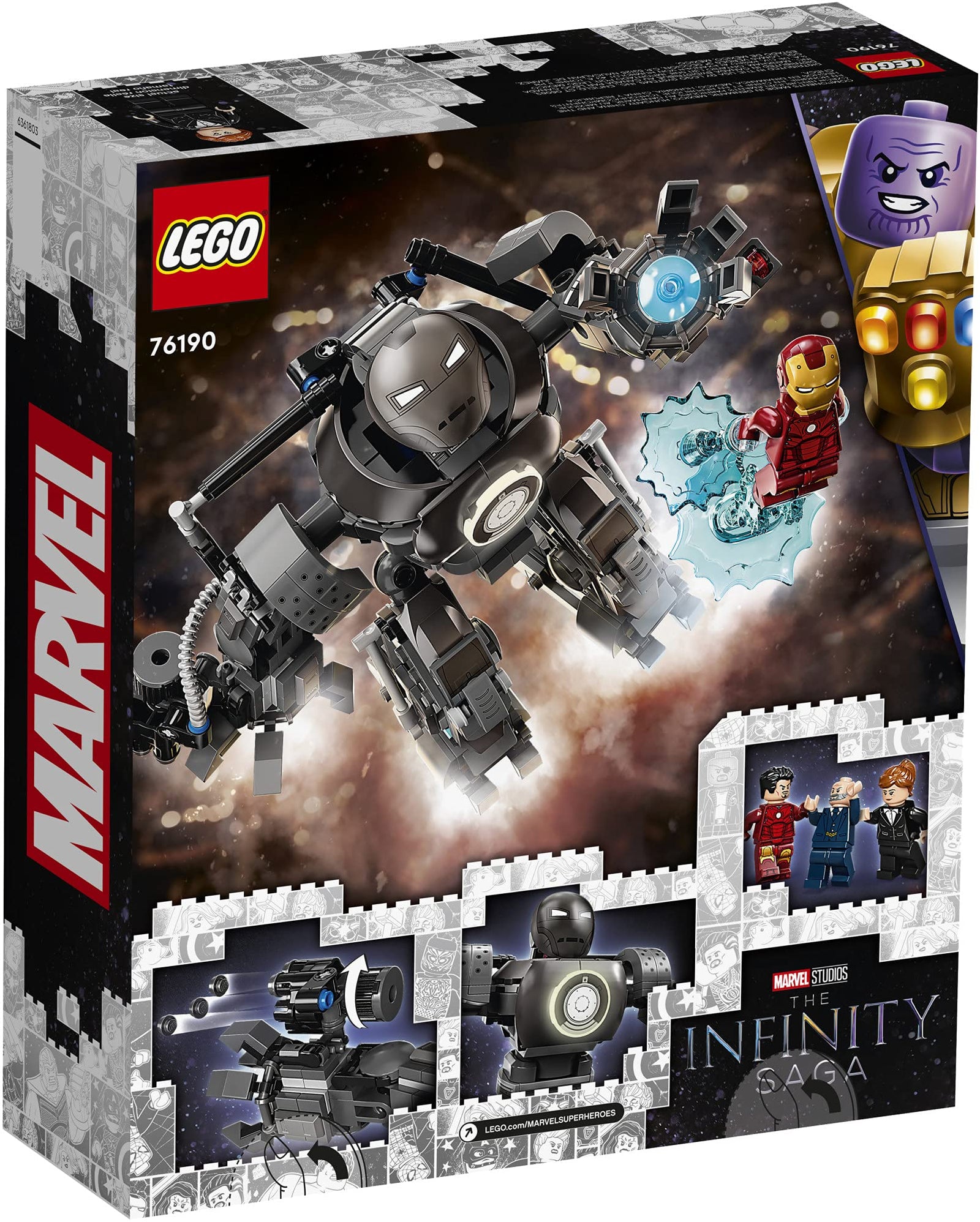 LEGO Marvel Iron Man: Iron Monger Mayhem 76190 Collectible Building Kit with Iron Man, Obadiah Stane and Pepper Potts; New 2021 (479 Pieces)