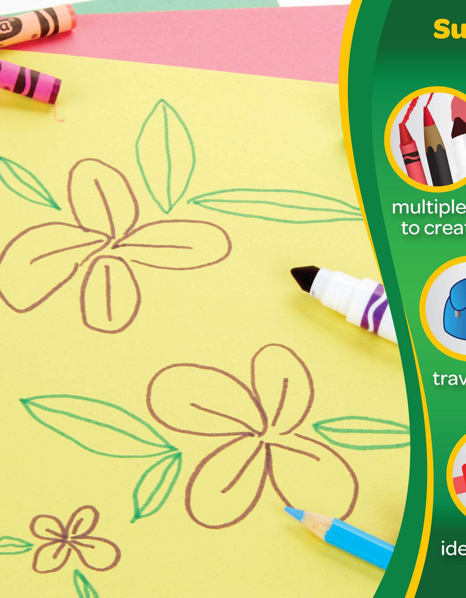 Crayola Super Art Coloring Kit, Craft Supplies for Kids, Tub Colors Vary, 100+ Pcs, Gift for Kids