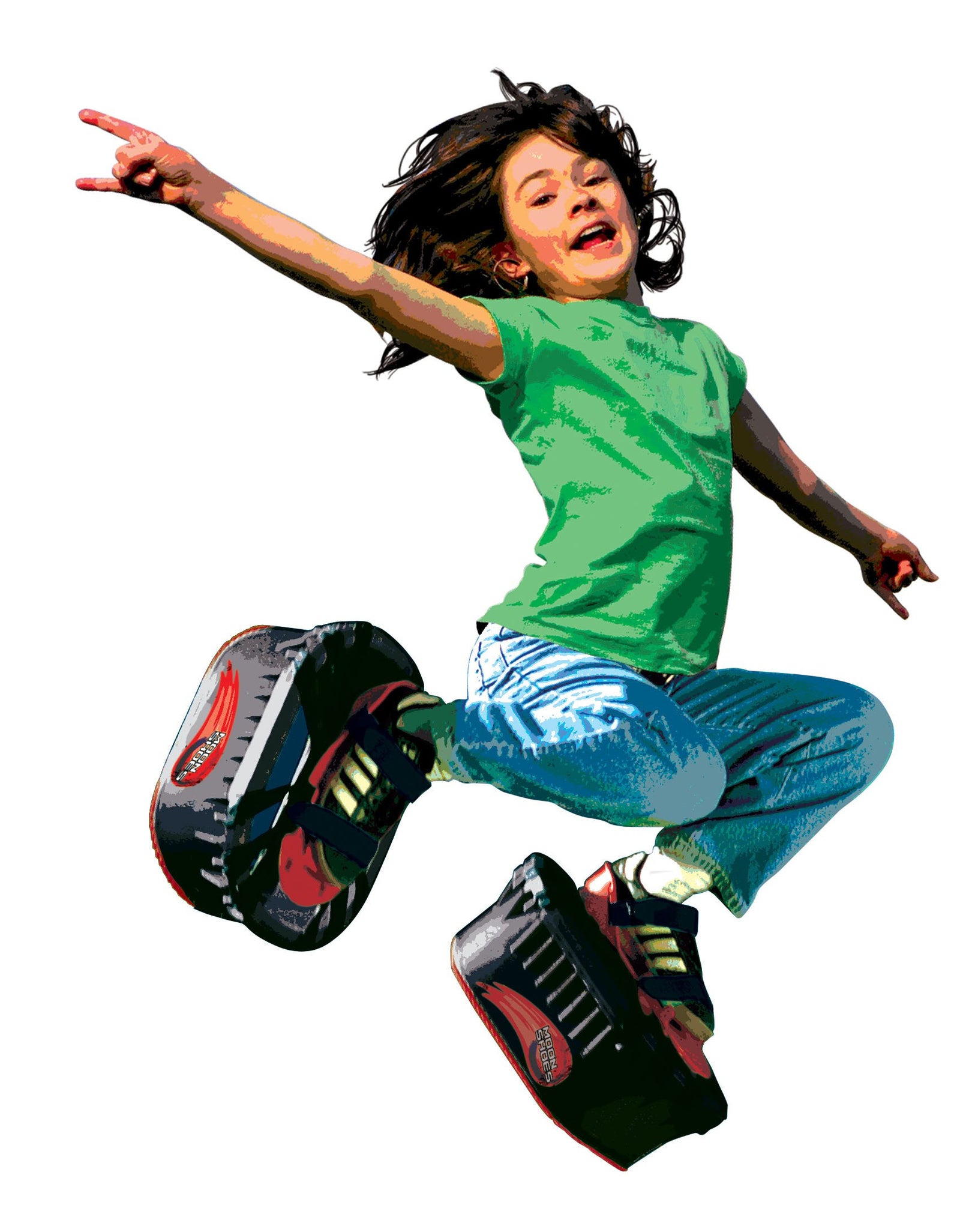 Big Time Toys Moon Shoes Bouncy Shoes, Mini Trampolines For your Feet, One Size, Black, New and improved, Bounce your way to fun, Very durable, No tool assembly, Athletic development, up to 160 lbs