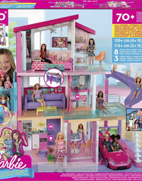 Barbie Dreamhouse Dollhouse with Wheelchair Accessible Elevator, Pool, Slide and 70 Accessories Including Furniture and Household Items, Gift for 3 to 7 Year Olds
