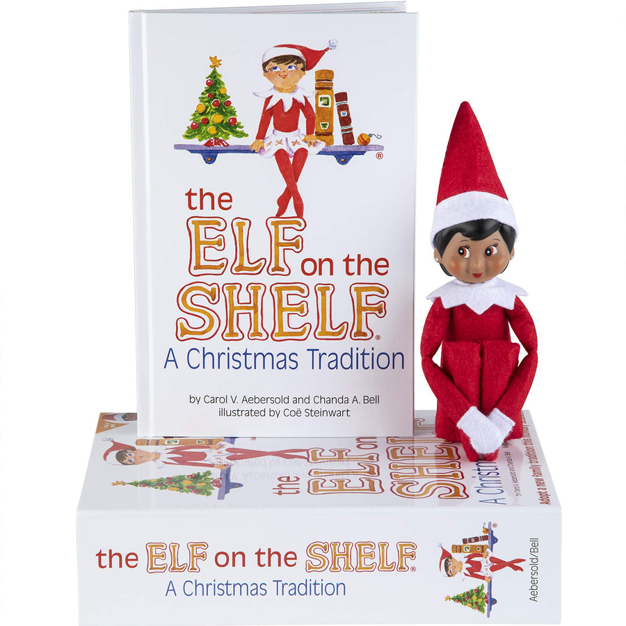 The Elf on the Shelf: A Christmas Tradition Girl Dark Tone - Includes Doll, Book and box.
