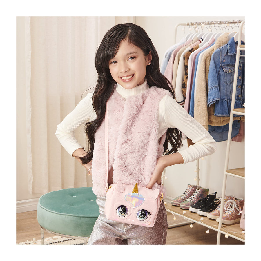 Purse Pets, Glamicorn Unicorn Interactive with Over 25 Sounds and Reactions, Kids Toys for Girls Ages 5 and up