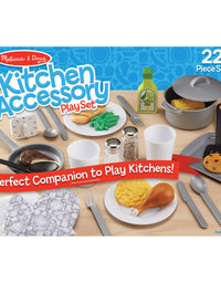 Melissa & Doug 22-Piece Play Kitchen Accessories Set - Utensils, Pot, Pans, and More
