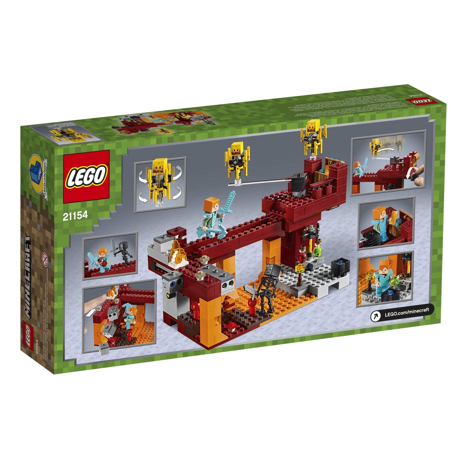 LEGO Minecraft The Blaze Bridge 21154 Building Kit (370 Pieces)