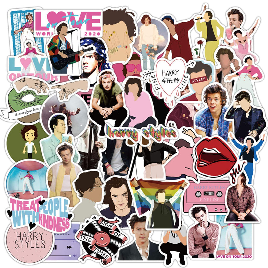 Singer Harry Styles Stickers 50 Pack Decals for Laptop Computer Skateboard Water Bottles Car Teens Sticker