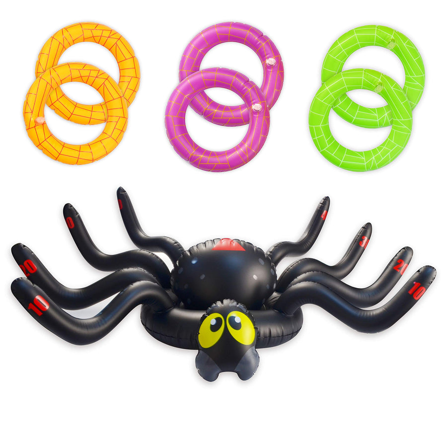 JOYIN Halloween Spider Toss Game,Huge Inflatable 37 Inch Spider Ring Toss Game, Perfect for Halloween Party Favor