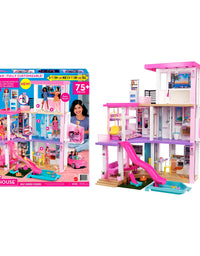 Barbie Dreamhouse (3.75-ft) 3-Story Dollhouse Playset with Pool & Slide, Party Room, Elevator, Puppy Play Area, Customizable Lights & Sounds, 75+ Pieces, Gift for 3 to 7 Year Olds, New for 2021
