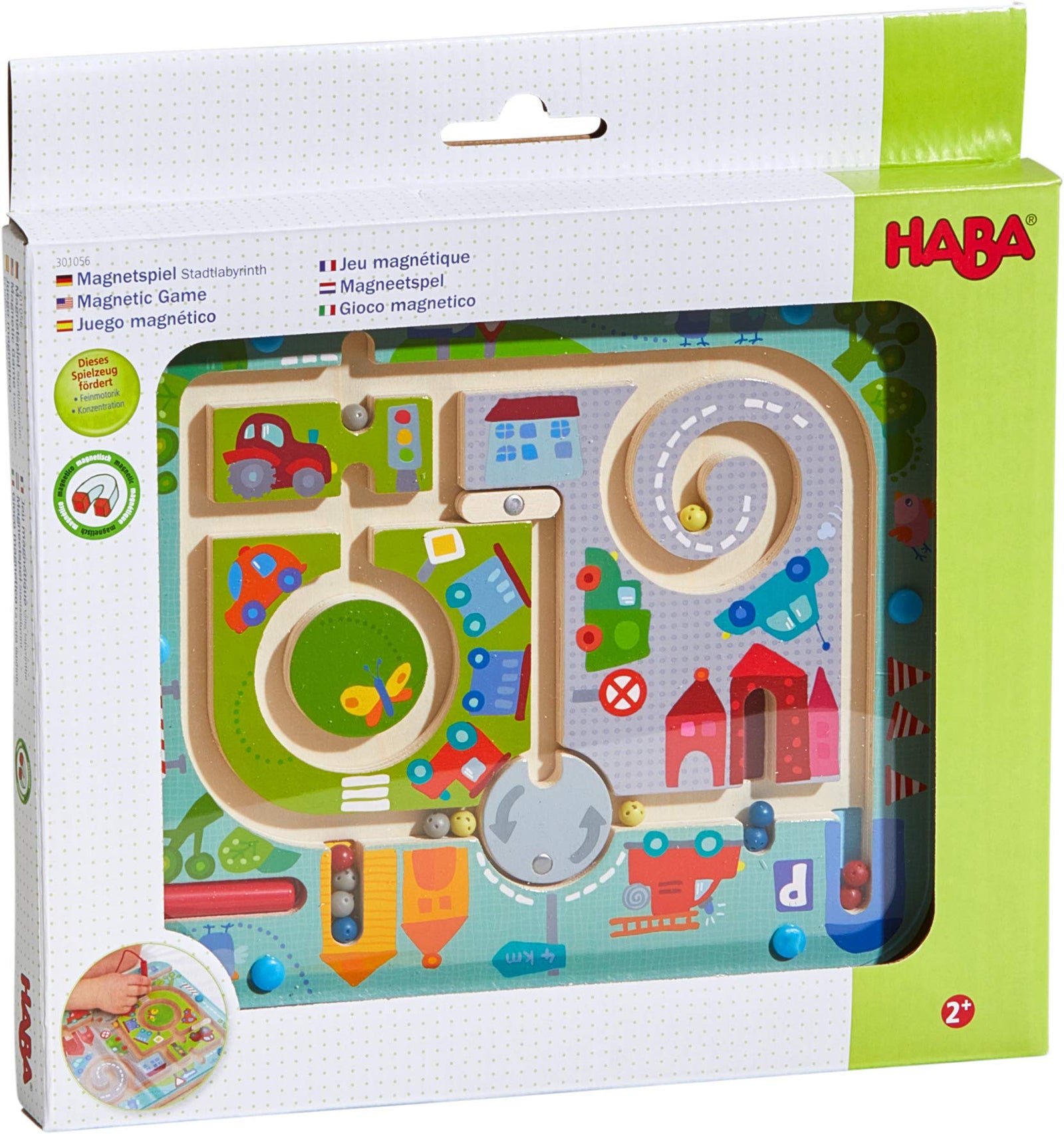 HABA Town Maze Magnetic Puzzle Game - Learning & Education Toys for Preschoolers