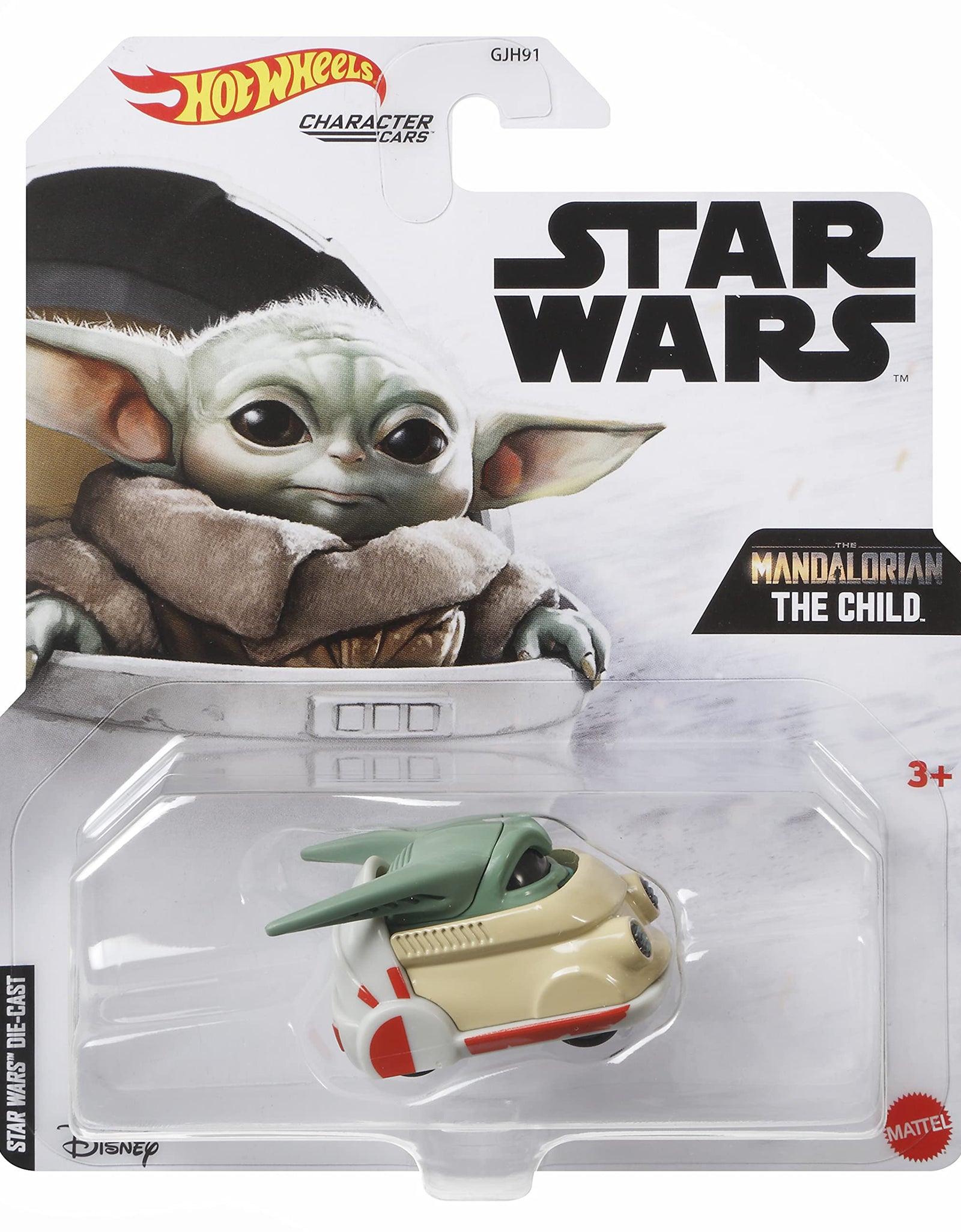 Hot Wheels Star Wars The Child 1:64 Scale Character Car, Collectible Gift for Fans 3 Years Old & Up