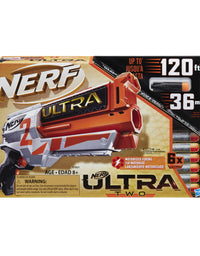 NERF Ultra Two Motorized Blaster -- Fast-Back Reloading -- Includes 6 Ultra Darts -- Compatible Only Ultra Darts
