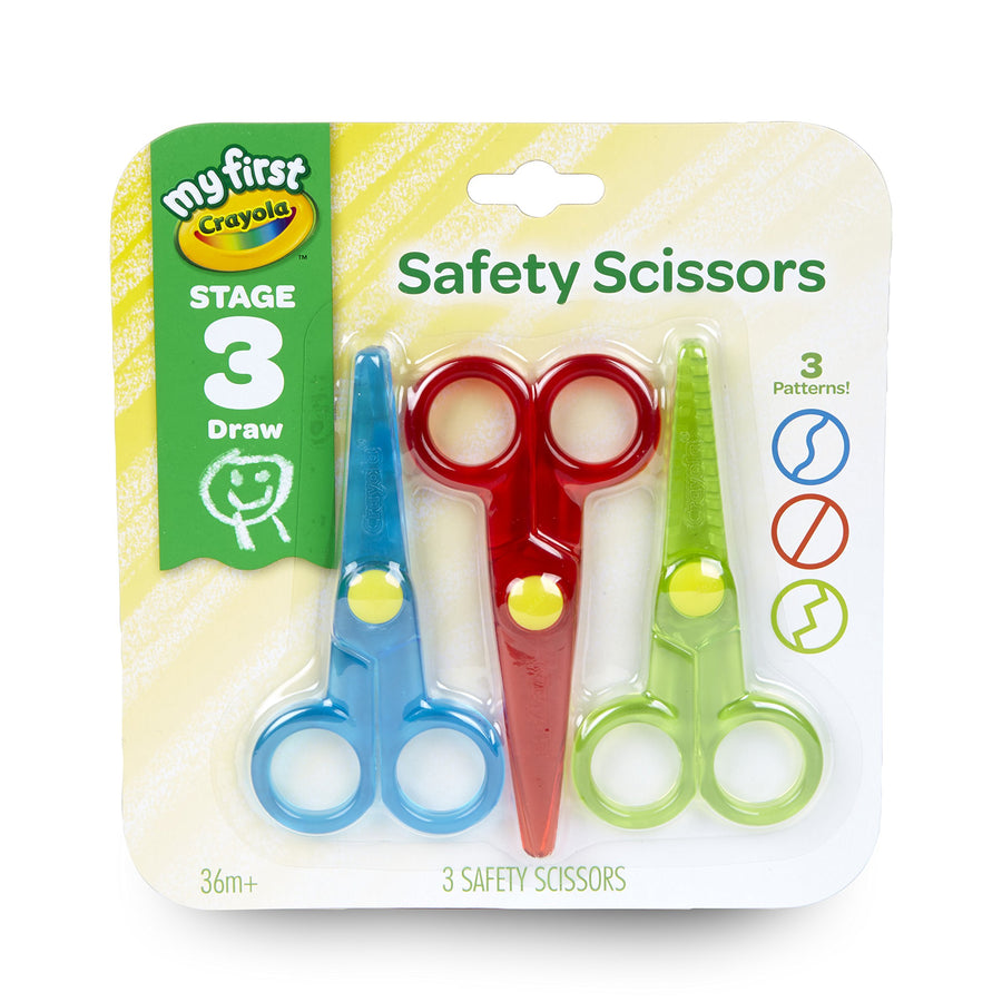 Crayola My First Safety Scissors, Toddler Art Supplies, 3ct