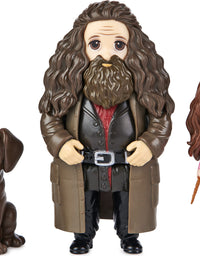 Wizarding World Harry Potter, Magical Minis Hermione and Rubeus Hagrid Friendship Set with Creature, Kids Toys for Ages 5 and up
