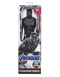 Avengers Marvel Endgame Titan Hero Series Black Panther 12" Action Figure, Brown/A
