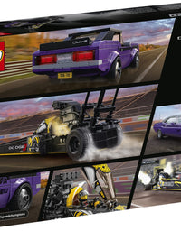 LEGO Speed Champions Mopar Dodge//SRT Top Fuel Dragster and 1970 Dodge Challenger T/A 76904 Building Toy; New 2021 (627 Pieces)
