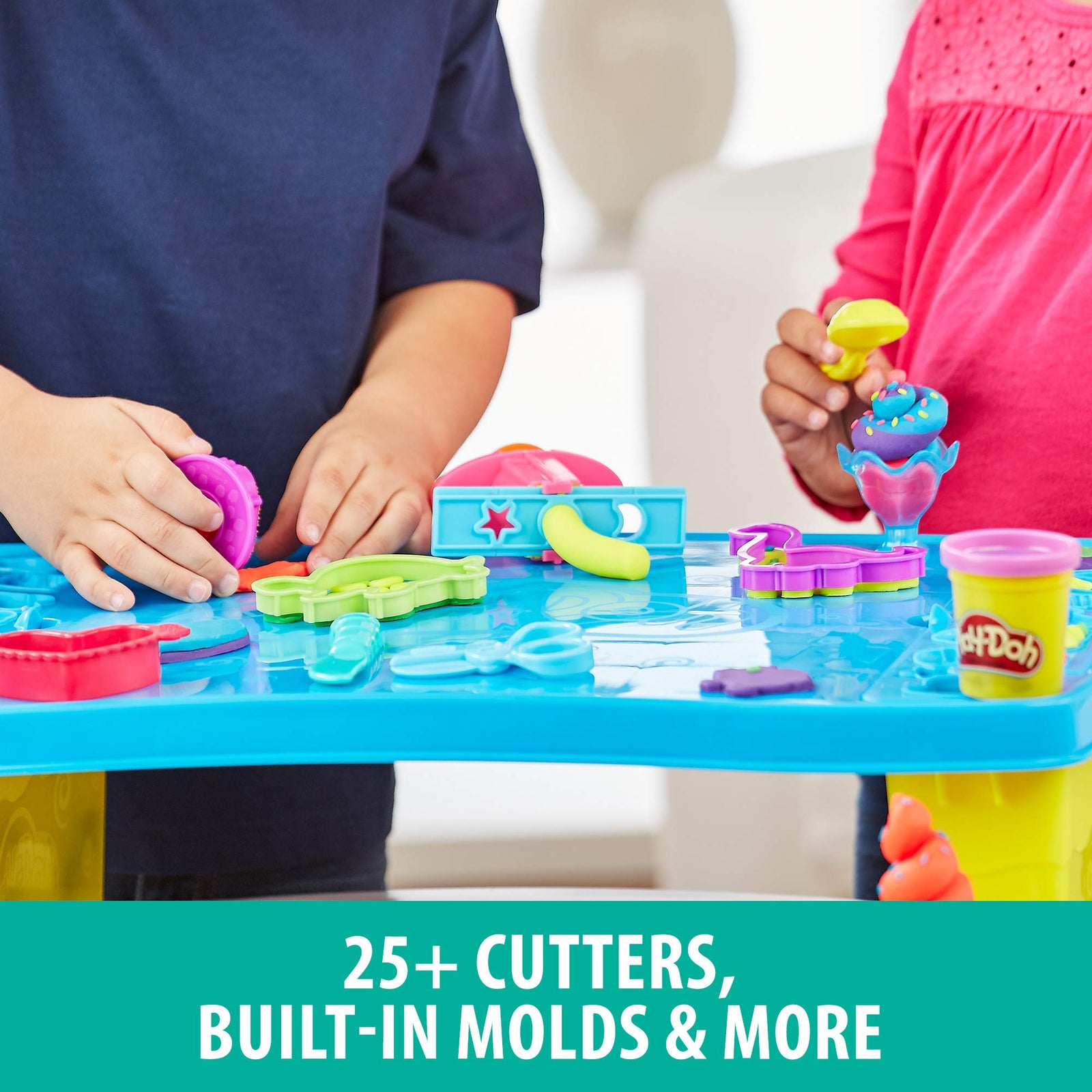 Play-Doh Play 'N Store Kids Play Table for Arts & Crafts Activities with 8 Non-Toxic Colors, 2 Oz Cans (Amazon Exclusive)