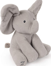 GUND Baby Animated Flappy The Elephant Stuffed Animal Plush, Gray, 12"
