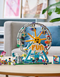 LEGO Creator 3in1 Ferris Wheel 31119 Building Kit with Rebuildable Toy Bumper Cars, Boat Swing and 5 Minifigures; New 2021 (1,002 Pieces)
