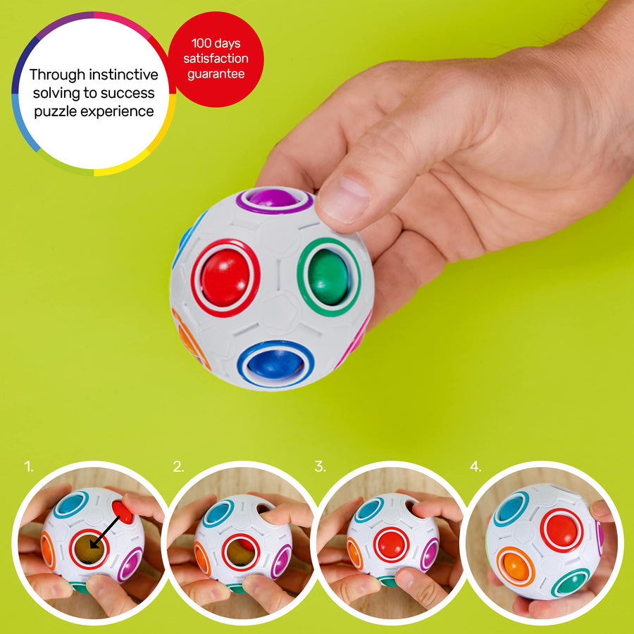 CUBIDI Original Rainbowball - 3D Puzzle - Toy for Children and Adults for Boys and Girls for Kids