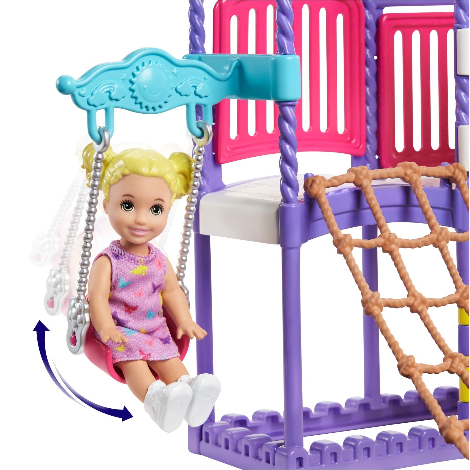 Barbie Skipper Babysitters Inc. Climb 'n Explore Playground Dolls & Playset with Babysitting Skipper Doll, Toddler Doll, Play Station, Moldable Sand & Accessories for Kids 3 to 7 Years Old