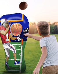 Inflatable Football Toss Target Party Game, Sports Toys Gear and Gifts for Kids Boys Girls and Family
