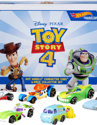 Disney and Pixar Toy Story 4 Character Cars by Hot Wheels 1:64 Scale Woody, Buzz Lightyear, Bo Peep, Forky, Ducky and Bunny, and Rex Ages 3 And Up [Amazon Exclusive]
