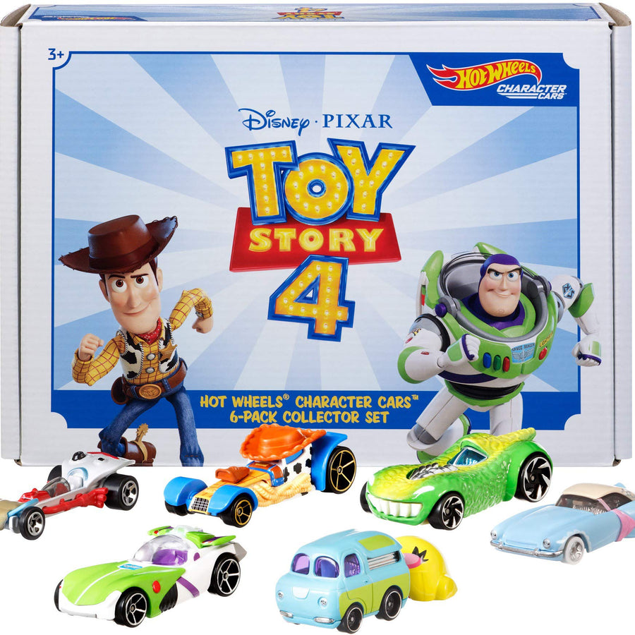 Disney and Pixar Toy Story 4 Character Cars by Hot Wheels 1:64 Scale Woody, Buzz Lightyear, Bo Peep, Forky, Ducky and Bunny, and Rex Ages 3 And Up [Amazon Exclusive]