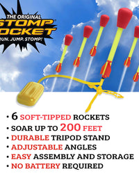 The Original Stomp Rocket Ultra Rocket Launcher with Ultra Refill Pack, 6 Rockets and Toy Air Rocket Launcher - Outdoor Rocket STEM Gift for Boys and Girls Ages 5 Years and Up - Great for Outdoor Play
