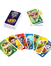 UNO Junior PAW Patrol Card Game with 56 Cards 2-4 Players, Gift for Kids 3 Years Old & Up,Multicolor,HGD13
