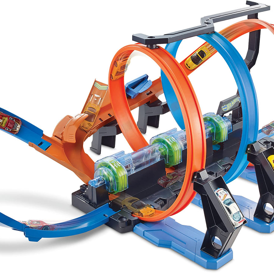 Hot Wheels Corkscrew Crash Track with Motorized Boosters [Amazon Exclusive]