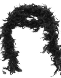 Skeleteen Feather Boa Costume Accessory - Great Black Boa with Feathers - 1 Piece
